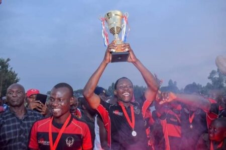 Reigning Champions Bukember Rugby during their 2019 victory. PHOTO/COURTESY