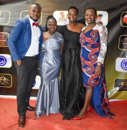 From left: Explore Fashion Awards offficials Billy Wamukota, Elsie Gakuo, Adelide Waswa and Debra Kisongochi pause for a photo after the awards. PHOTO/EFA